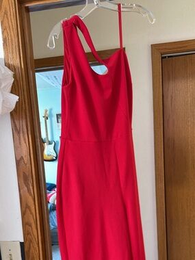 NWT Red One-Shoulder Jumpsuit